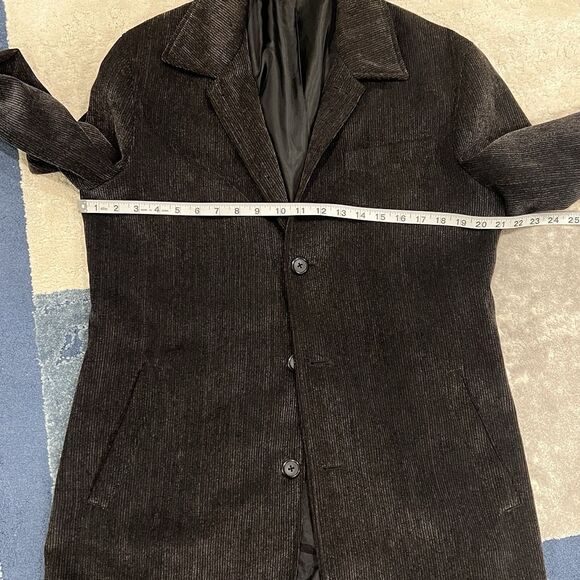 Men's Black Elephant Corduroy Feel Blazer Sport Coat 3 Button - Picture 11 of 11